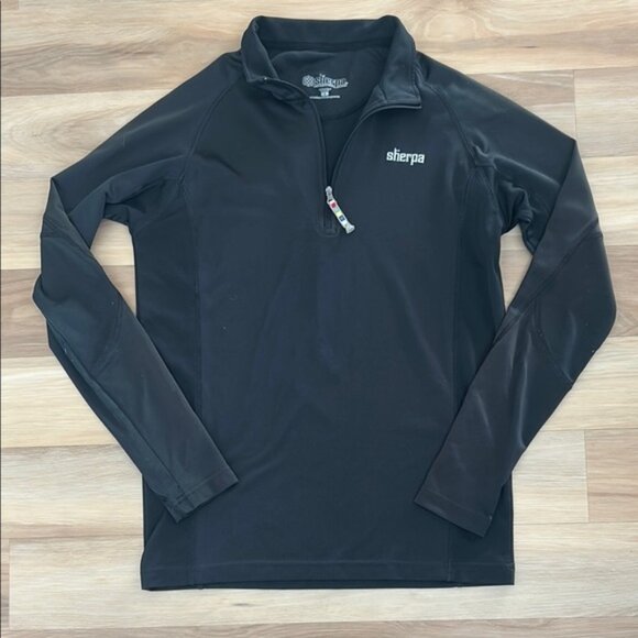 Sherpa Black Half-Zip Pullover - Picture 1 of 4